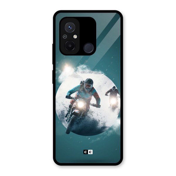 Sky Biker Glass Back Case for Redmi 12C