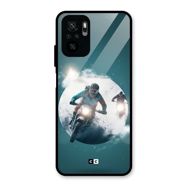 Sky Biker Glass Back Case for Redmi Note 10