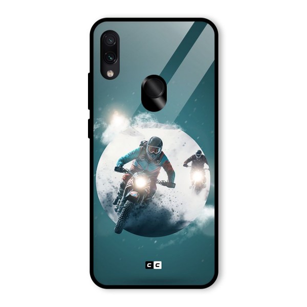 Sky Biker Glass Back Case for Redmi Note 7