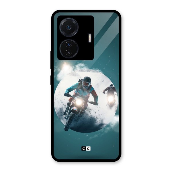 Sky Biker Glass Back Case for Vivo T1 Pro