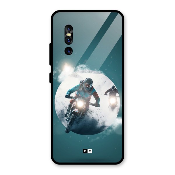 Sky Biker Glass Back Case for Vivo V15 Pro