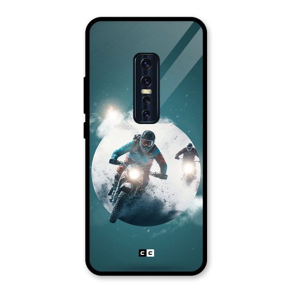 Sky Biker Glass Back Case for Vivo V17 Pro