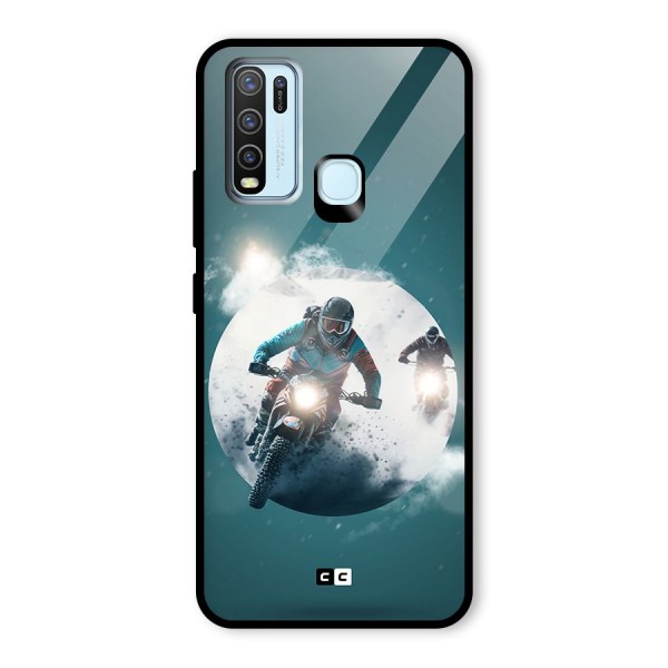 Sky Biker Glass Back Case for Vivo Y50