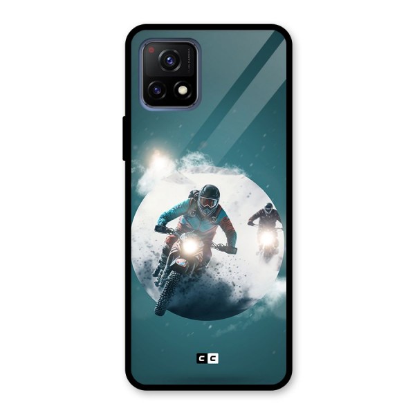 Sky Biker Glass Back Case for Vivo Y72 5G