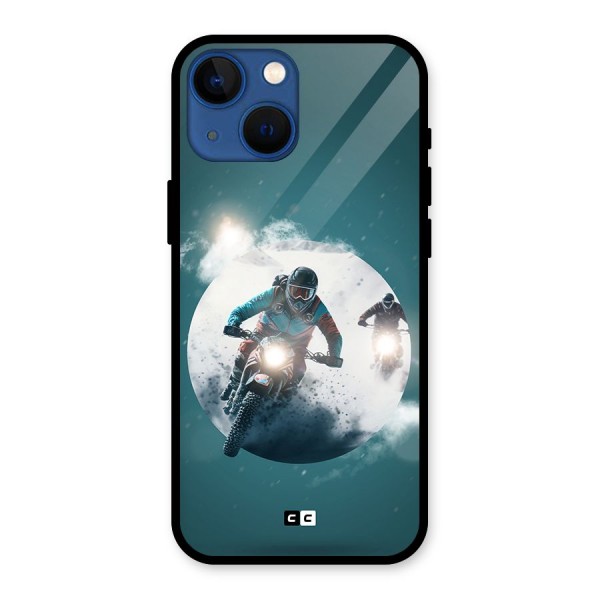 Sky Biker Glass Back Case for iPhone 13 Mini