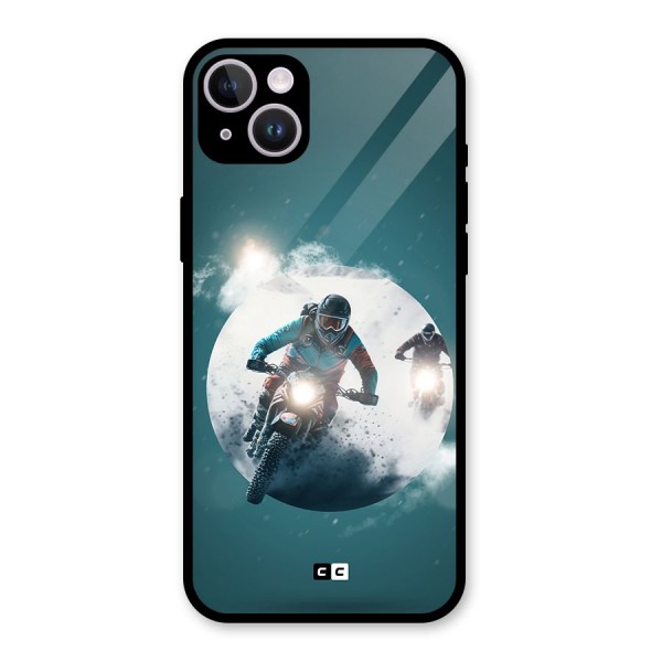 Sky Biker Glass Back Case for iPhone 14 Plus