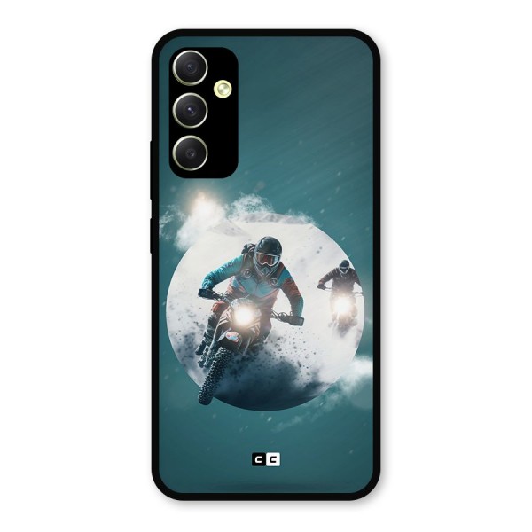 Sky Biker Metal Back Case for Galaxy A34