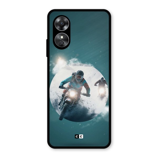 Sky Biker Metal Back Case for Oppo A17