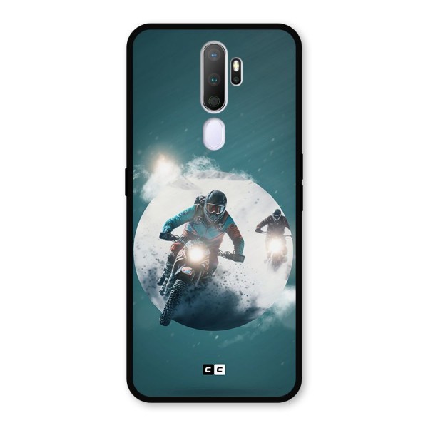 Sky Biker Metal Back Case for Oppo A5 (2020)