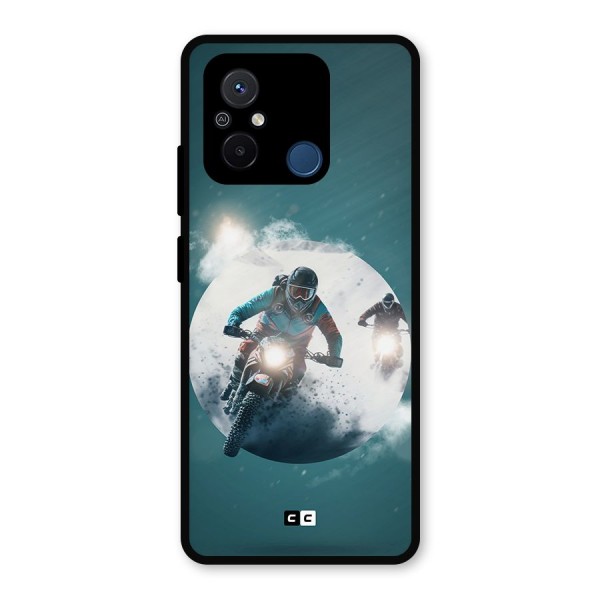 Sky Biker Metal Back Case for Poco C55