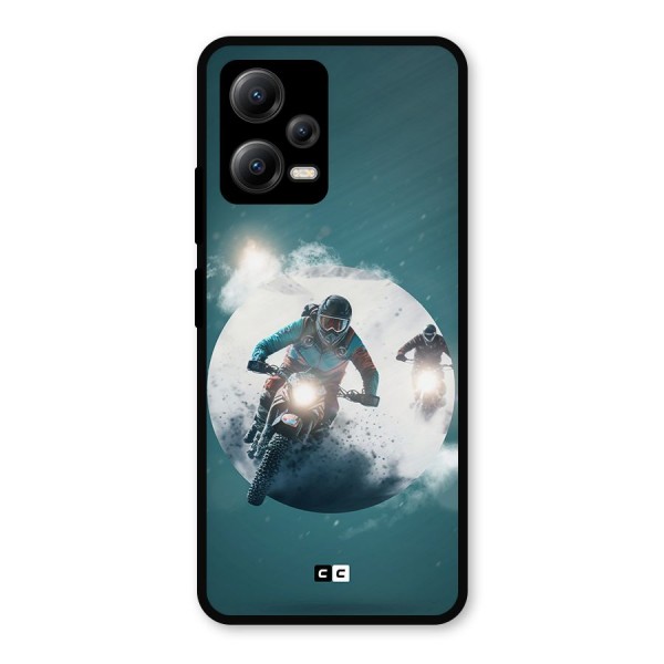 Sky Biker Metal Back Case for Poco X5