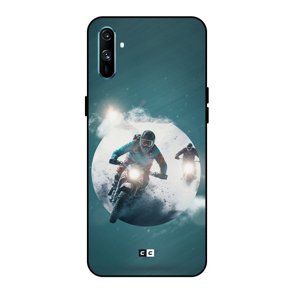 Sky Biker Metal Back Case for Realme C3