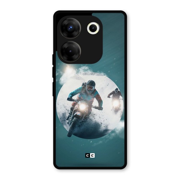 Sky Biker Metal Back Case for Tecno Camon 20 Pro