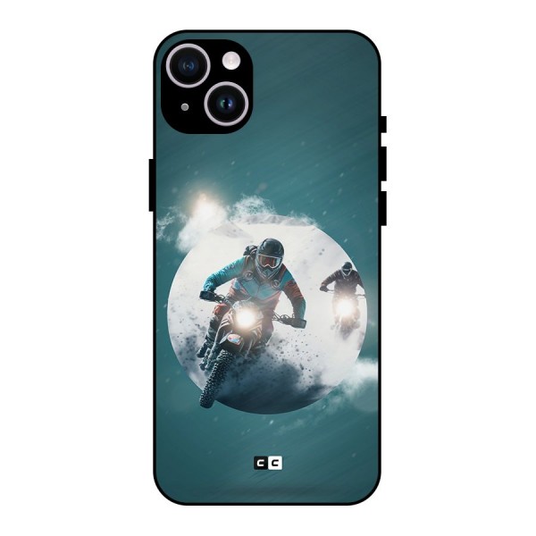 Sky Biker Metal Back Case for iPhone 14 Plus