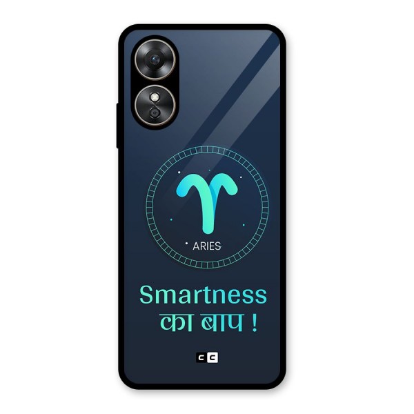 Smart Aries Glass Back Case for Oppo A17