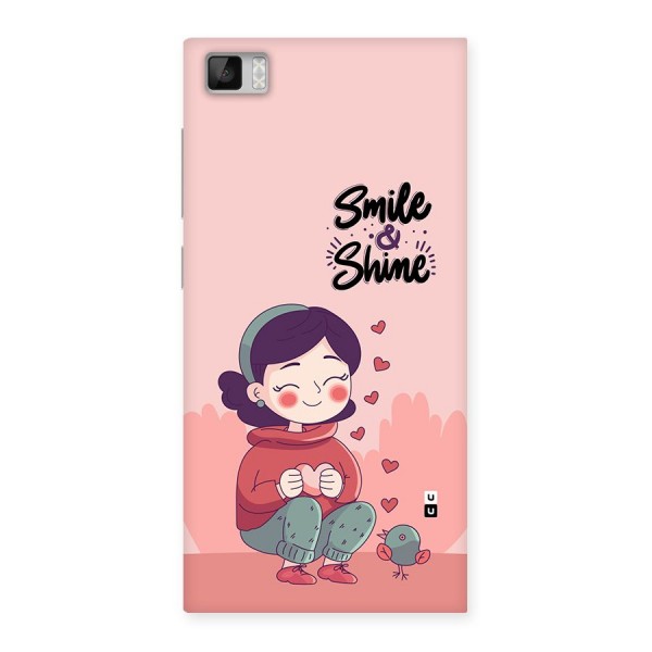 Smile And Shine Back Case for Mi3