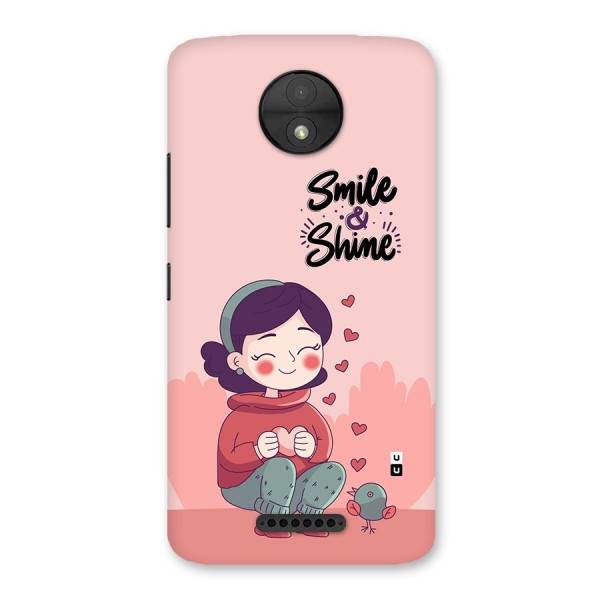 Smile And Shine Back Case for Moto C