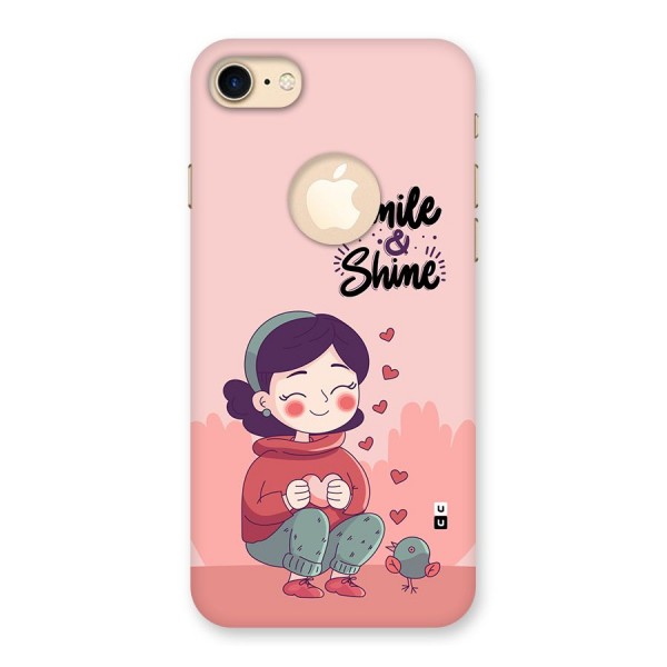 Smile And Shine Back Case for iPhone 8 Logo Cut