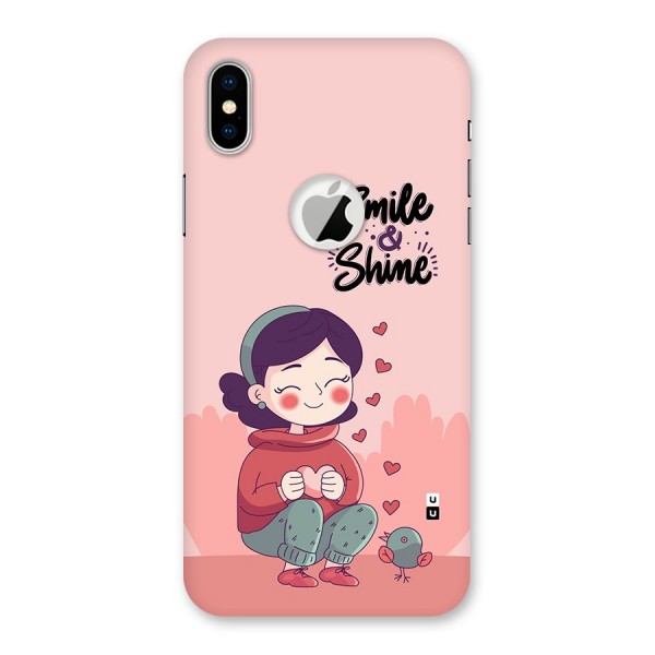 Smile And Shine Back Case for iPhone XS Logo Cut