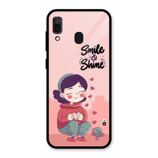 Smile And Shine Glass Back Case for Galaxy A30