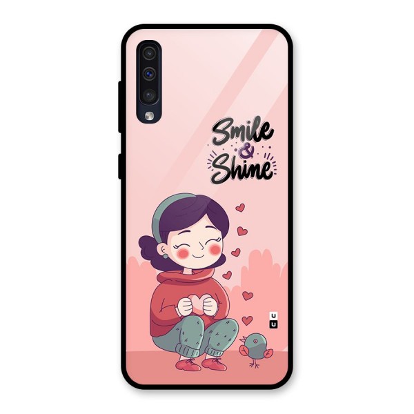 Smile And Shine Glass Back Case for Galaxy A50s