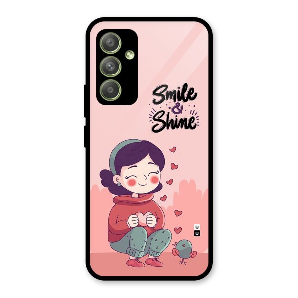 Smile And Shine Glass Back Case for Galaxy A54