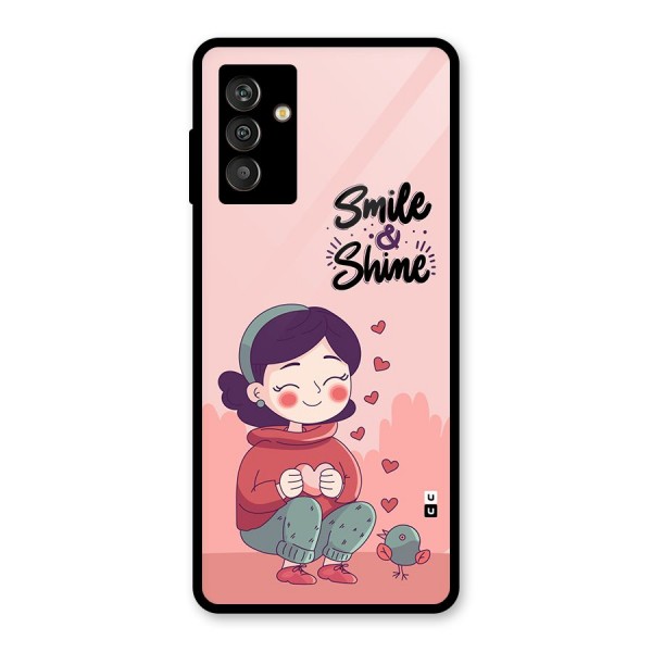 Smile And Shine Glass Back Case for Galaxy M13