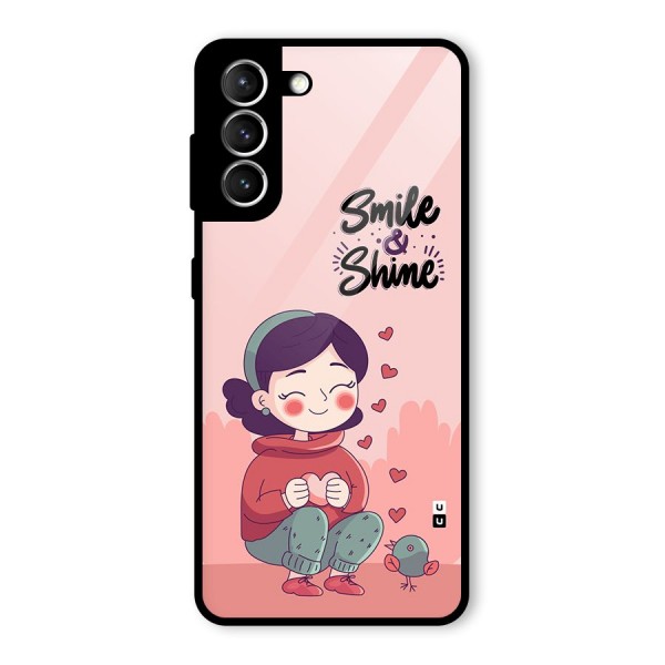 Smile And Shine Glass Back Case for Galaxy S21 5G