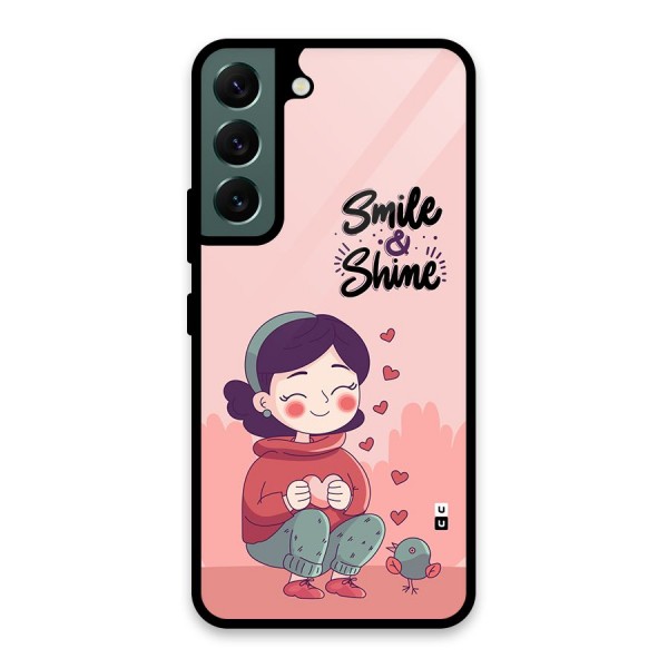 Smile And Shine Glass Back Case for Galaxy S22 5G