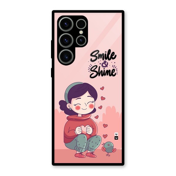 Smile And Shine Glass Back Case for Galaxy S23 Ultra