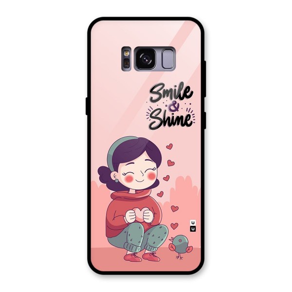 Smile And Shine Glass Back Case for Galaxy S8