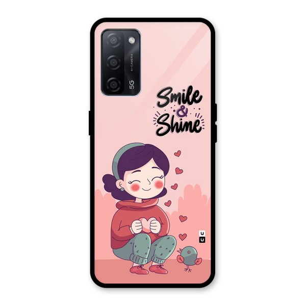 Smile And Shine Glass Back Case for Oppo A53s 5G