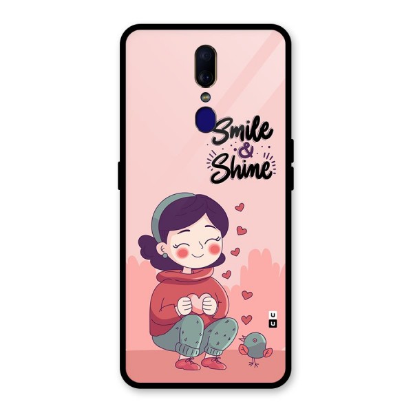 Smile And Shine Glass Back Case for Oppo F11