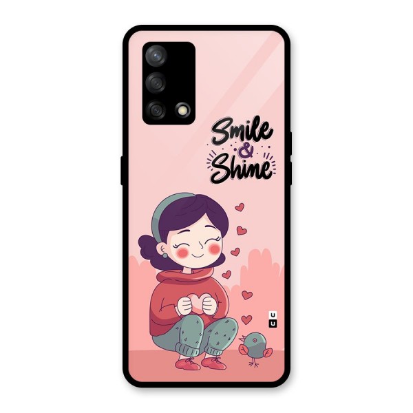 Smile And Shine Glass Back Case for Oppo F19