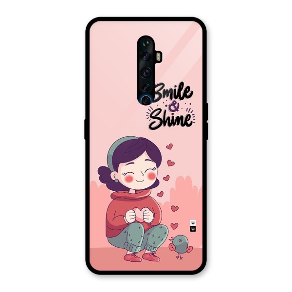 Smile And Shine Glass Back Case for Oppo Reno2 F