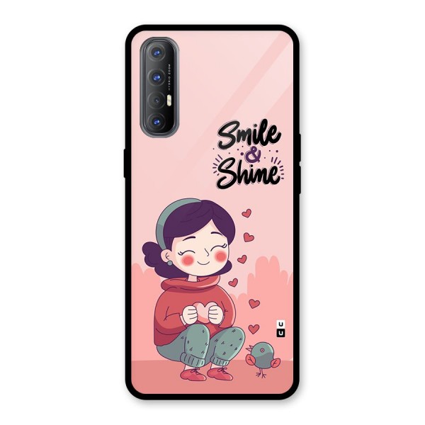 Smile And Shine Glass Back Case for Oppo Reno3 Pro