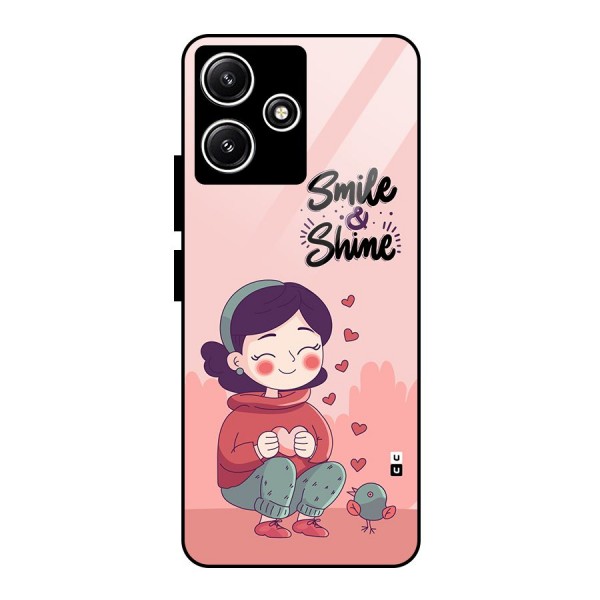 Smile And Shine Glass Back Case for Poco M6 Pro