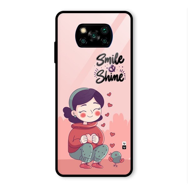 Smile And Shine Glass Back Case for Poco X3 Pro