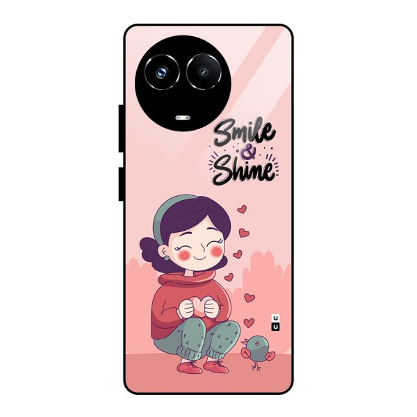 Smile And Shine Glass Back Case for Realme 11X