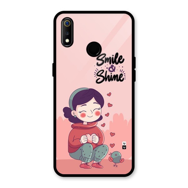 Smile And Shine Glass Back Case for Realme 3