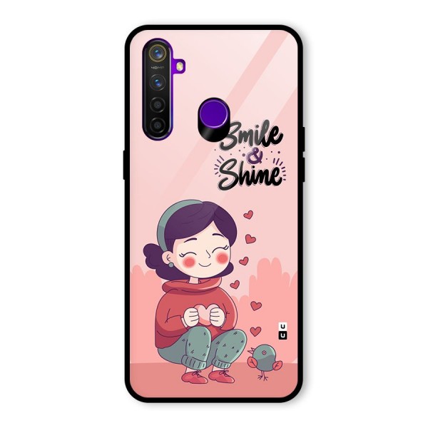 Smile And Shine Glass Back Case for Realme 5 Pro