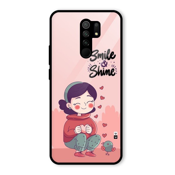 Smile And Shine Glass Back Case for Redmi 9 Prime