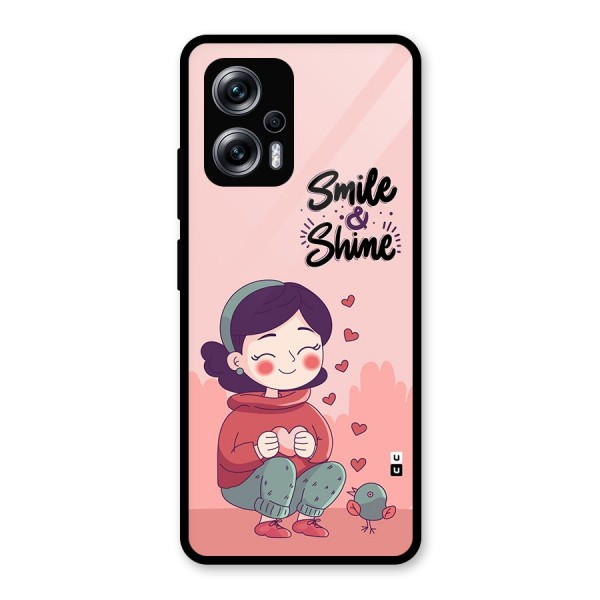 Smile And Shine Glass Back Case for Redmi K50i