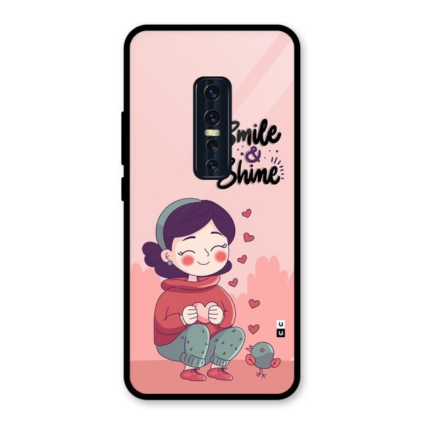 Smile And Shine Glass Back Case for Vivo V17 Pro