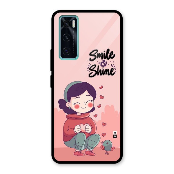 Smile And Shine Glass Back Case for Vivo V20 SE