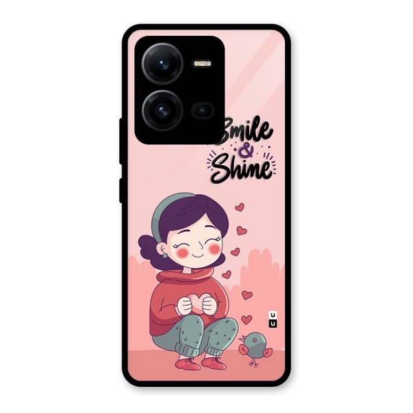 Smile And Shine Glass Back Case for Vivo V25