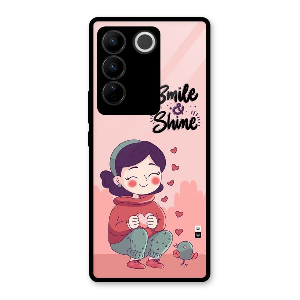 Smile And Shine Glass Back Case for Vivo V27