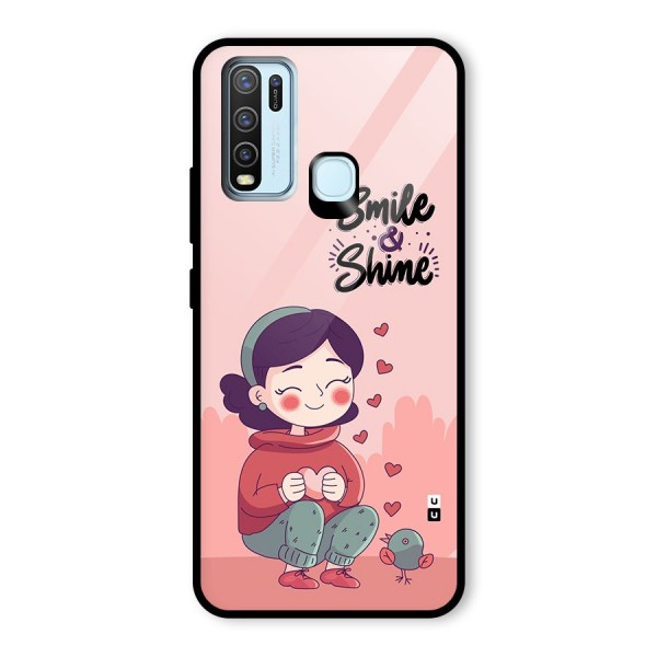 Smile And Shine Glass Back Case for Vivo Y30