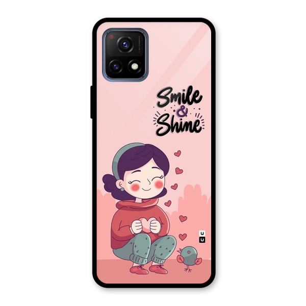 Smile And Shine Glass Back Case for Vivo Y72 5G