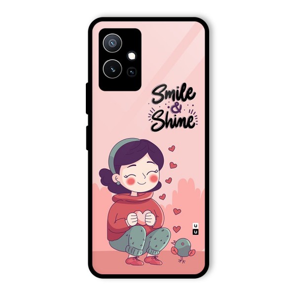 Smile And Shine Glass Back Case for Vivo Y75 5G